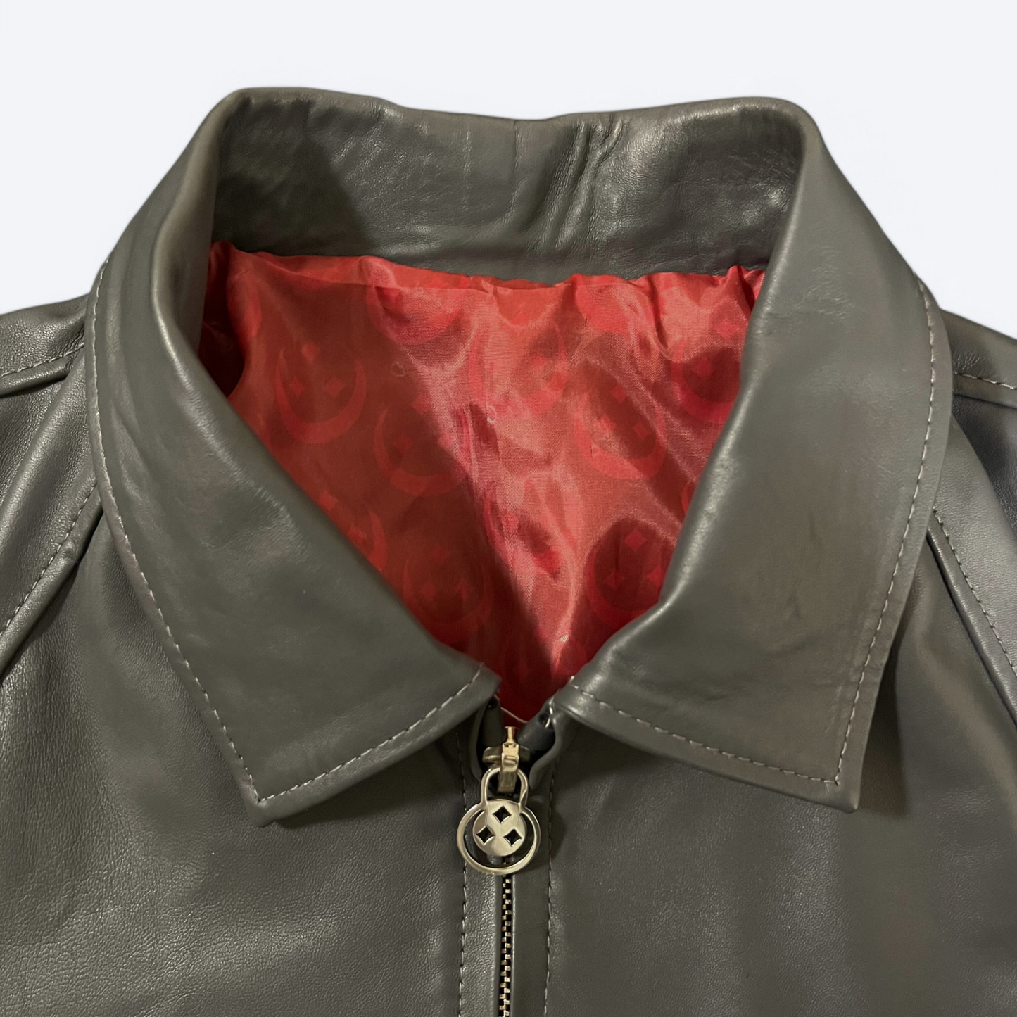 Grey Boundless Leather Jacket