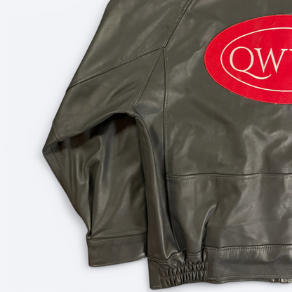 Grey Boundless Leather Jacket