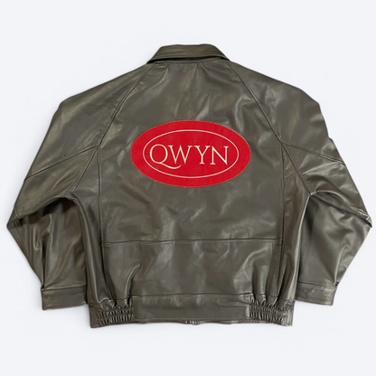 Grey Boundless Leather Jacket