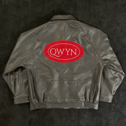 Grey Boundless Leather Jacket