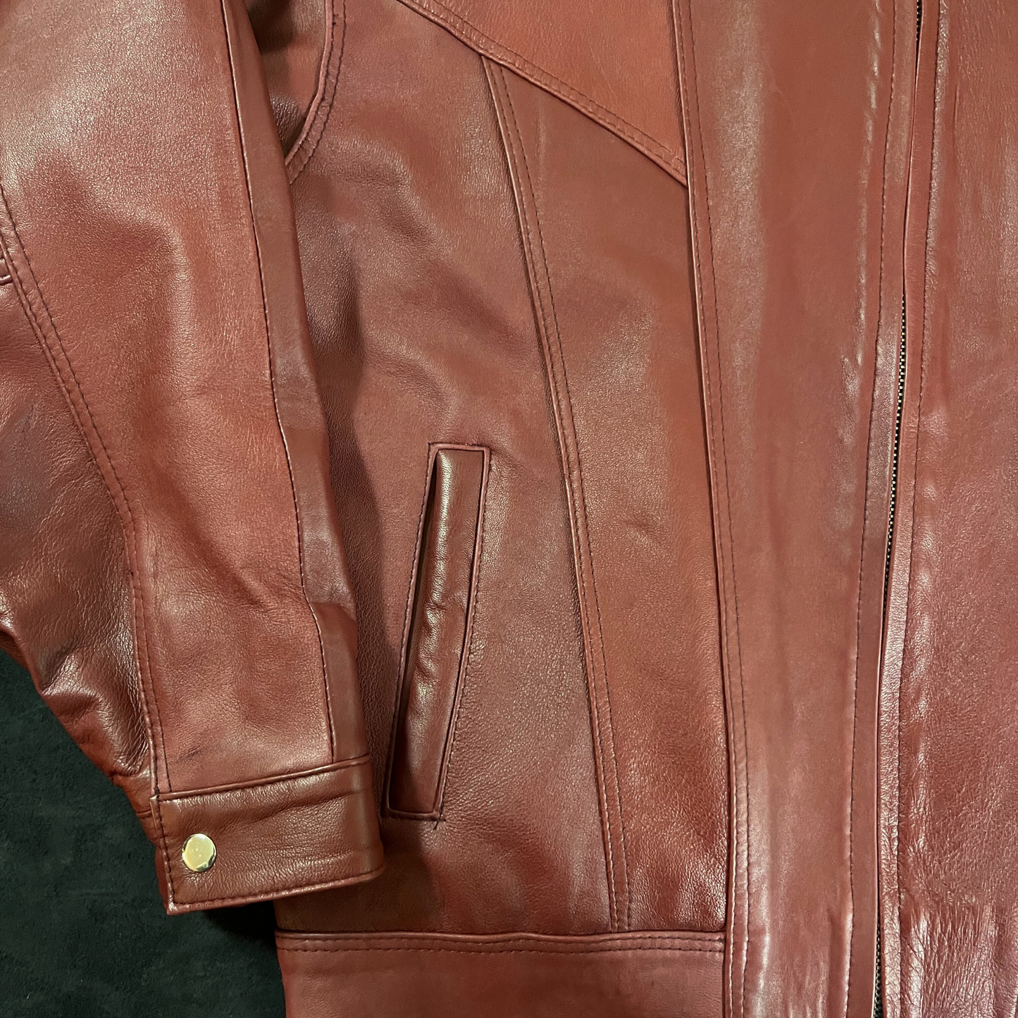 Burgundy Urban Leather Jacket