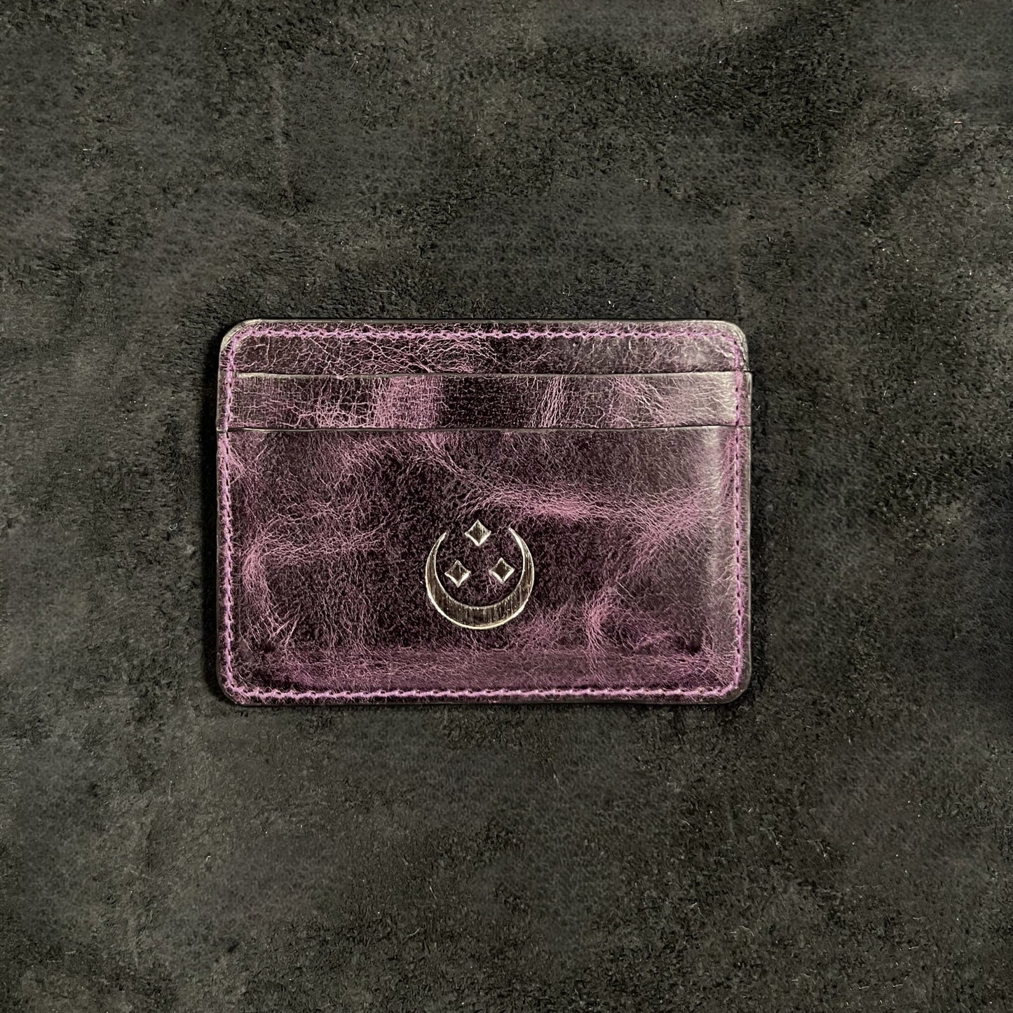 Waxed Purple Cardholder