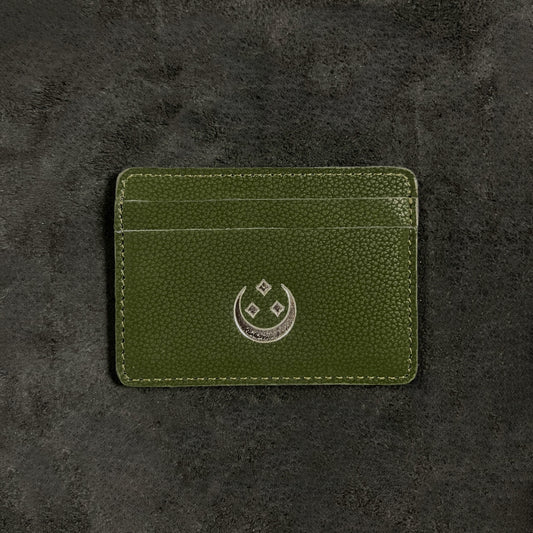 Satin Olive Green Cardholder