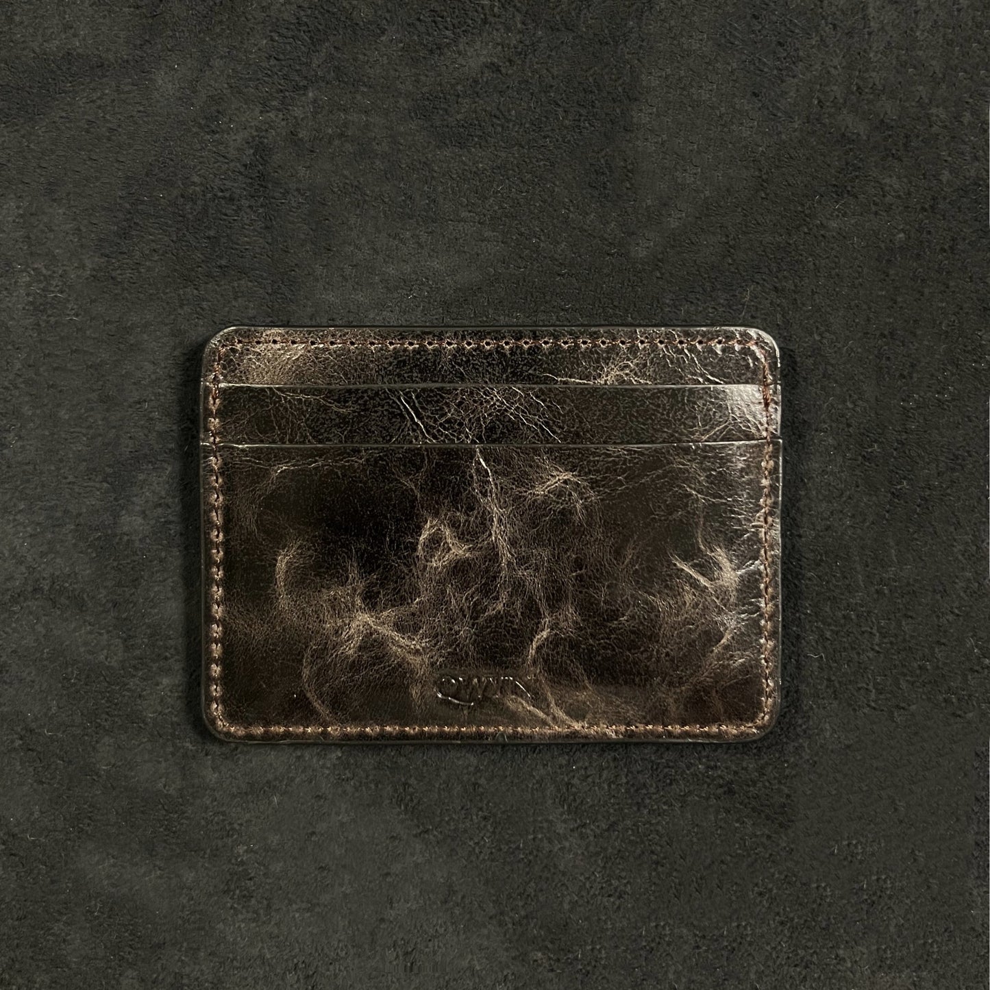 Waxed Brown Cardholder