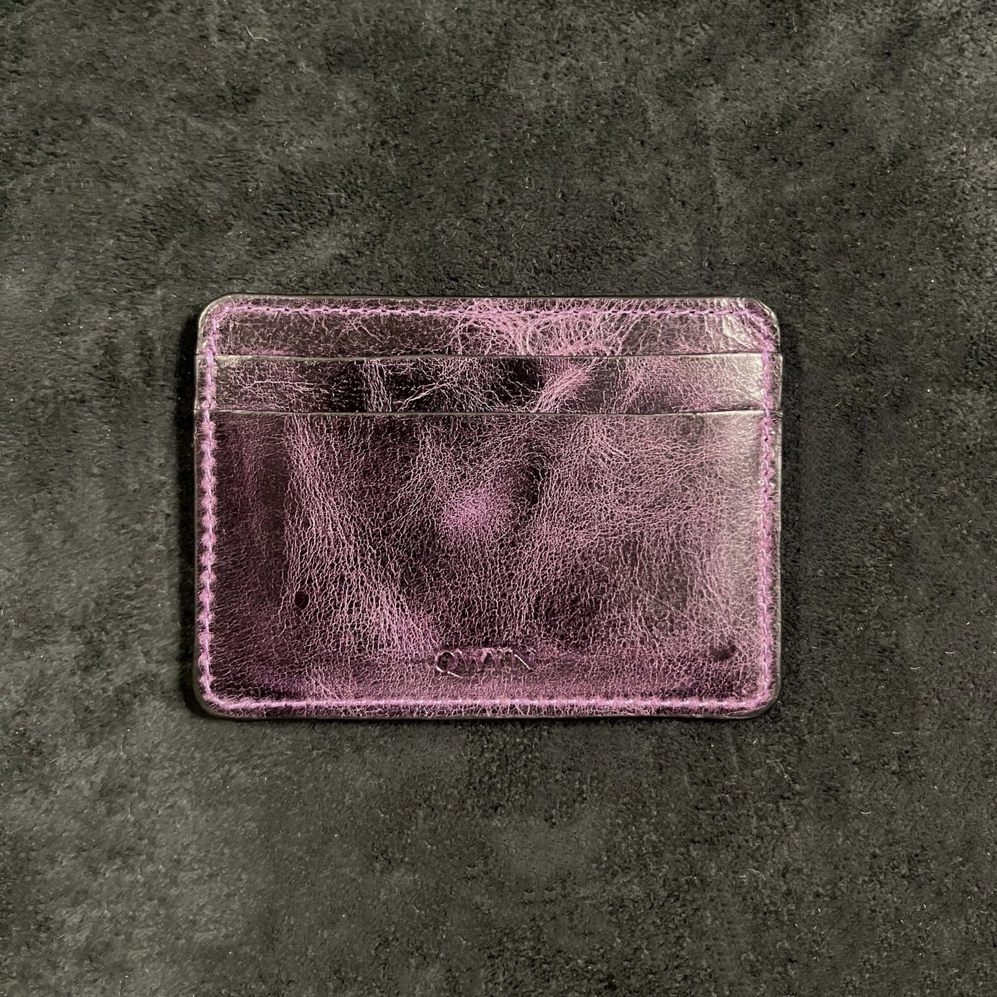 Waxed Purple Cardholder