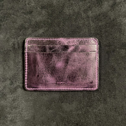 Waxed Purple Cardholder